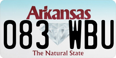 AR license plate 083WBU