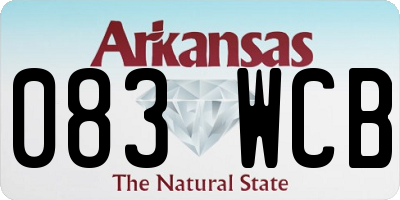 AR license plate 083WCB