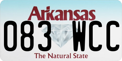 AR license plate 083WCC