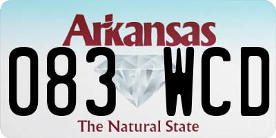 AR license plate 083WCD
