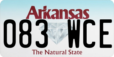 AR license plate 083WCE