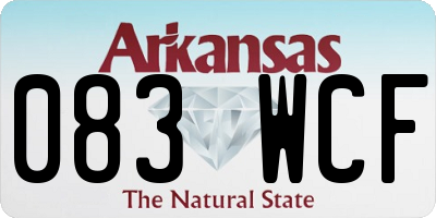 AR license plate 083WCF