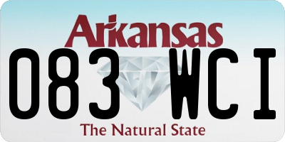AR license plate 083WCI
