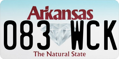 AR license plate 083WCK
