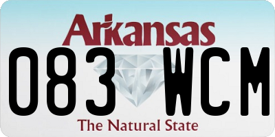 AR license plate 083WCM