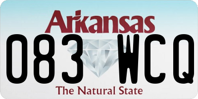 AR license plate 083WCQ