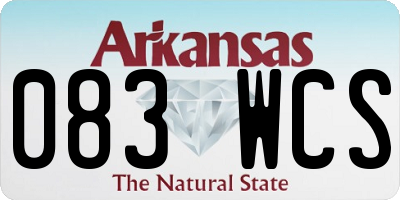AR license plate 083WCS