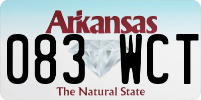 AR license plate 083WCT