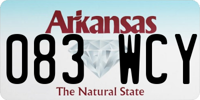 AR license plate 083WCY