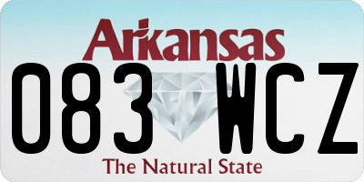 AR license plate 083WCZ