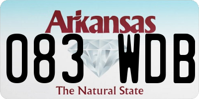 AR license plate 083WDB