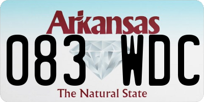 AR license plate 083WDC