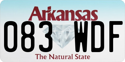 AR license plate 083WDF