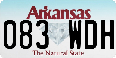 AR license plate 083WDH