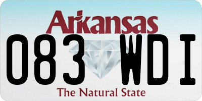 AR license plate 083WDI