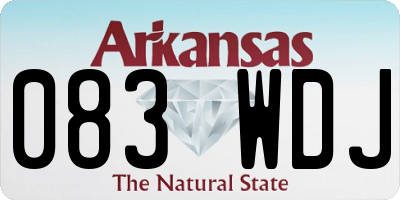 AR license plate 083WDJ