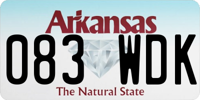 AR license plate 083WDK