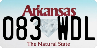 AR license plate 083WDL