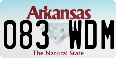 AR license plate 083WDM