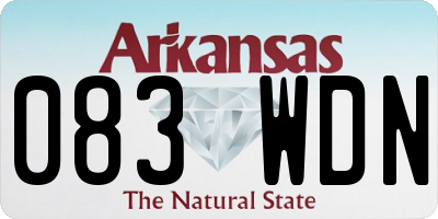 AR license plate 083WDN