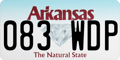 AR license plate 083WDP