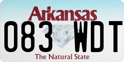 AR license plate 083WDT