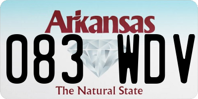 AR license plate 083WDV