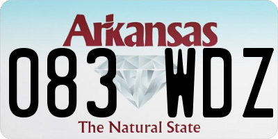AR license plate 083WDZ