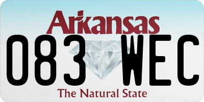 AR license plate 083WEC