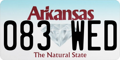 AR license plate 083WED