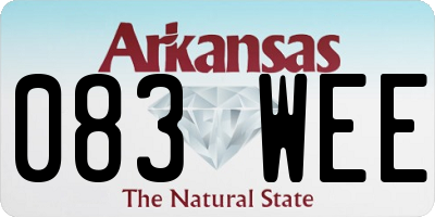 AR license plate 083WEE