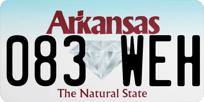 AR license plate 083WEH