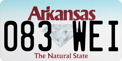 AR license plate 083WEI