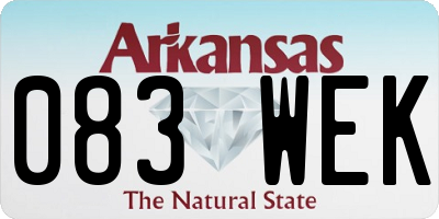 AR license plate 083WEK