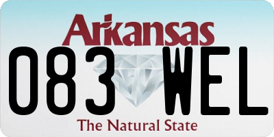 AR license plate 083WEL