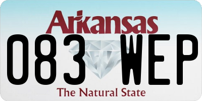 AR license plate 083WEP