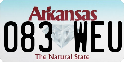 AR license plate 083WEU