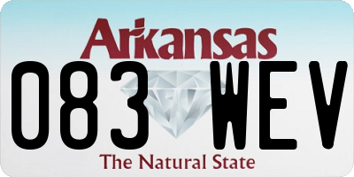 AR license plate 083WEV