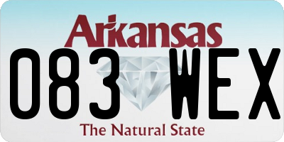 AR license plate 083WEX