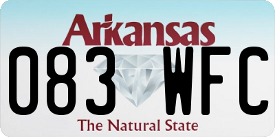AR license plate 083WFC