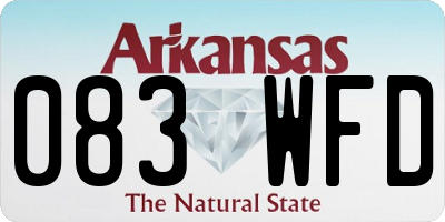 AR license plate 083WFD
