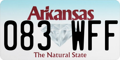 AR license plate 083WFF