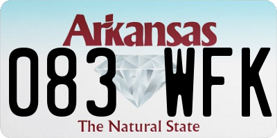 AR license plate 083WFK