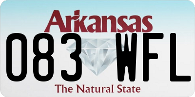 AR license plate 083WFL