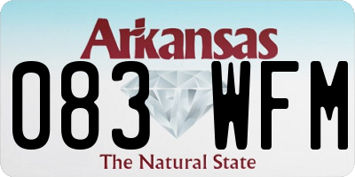 AR license plate 083WFM