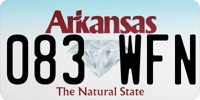 AR license plate 083WFN