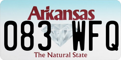 AR license plate 083WFQ