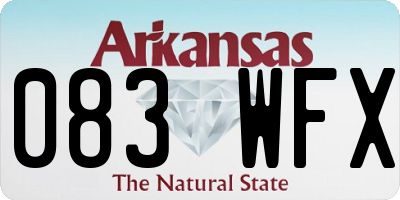 AR license plate 083WFX