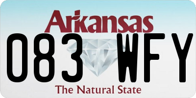 AR license plate 083WFY