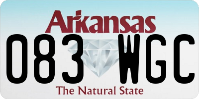 AR license plate 083WGC